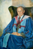 Portrait by Jean Elizabeth Davies née ApSimon of G.E.M. (Maurice) Hallett, Professor of Child Dental Health & Dean of Dentistry at Newcastle University