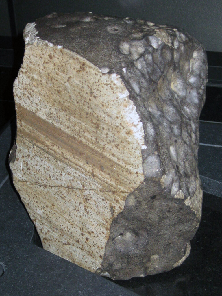 The Wold Cottage meteorite in the Natural History Museum
