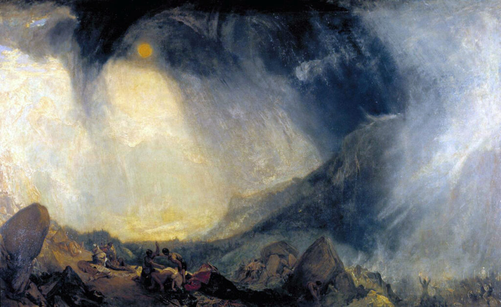 Turner’s “Snow Storm: Hannibal and His Army Crossing the Alps”
